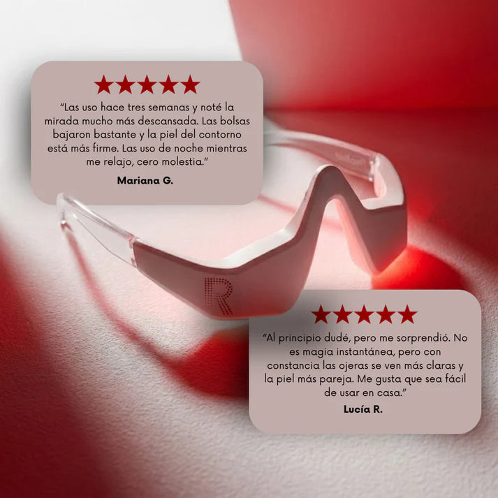 RedVision™ | Gafas de Luz Roja + Sérum Anti Ojeras