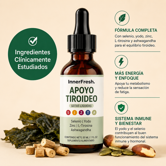 InnerFresh Thyroid | Gotas Líquidas para el Apoyo de la Tiroides