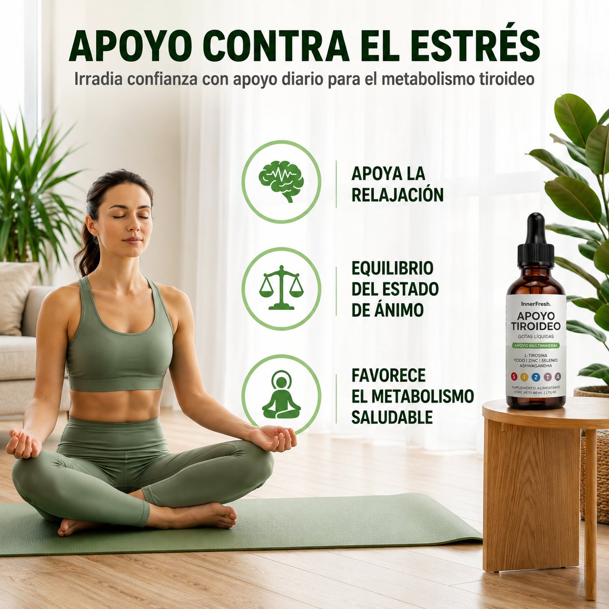 InnerFresh Thyroid | Gotas Líquidas para el Apoyo de la Tiroides