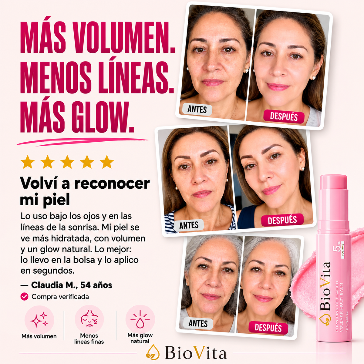 BioVita | Bálsamo Facial Voluminizador con Bio-Colágeno