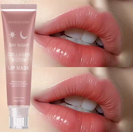 Máscara Labial Colágeno Biotina 20g con Péptidos y Aloe