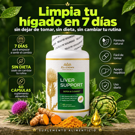 Liver Support Detox & Cleanse™ – Cardo Mariano para Apoyo y Bienestar Hepático