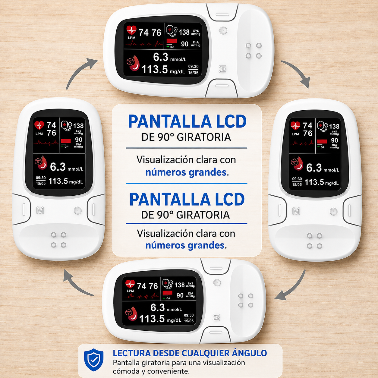 BioVita® Monitor Multifunción de Salud 3 en 1