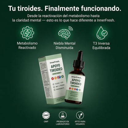 InnerFresh Thyroid | Gotas Líquidas para el Apoyo de la Tiroides